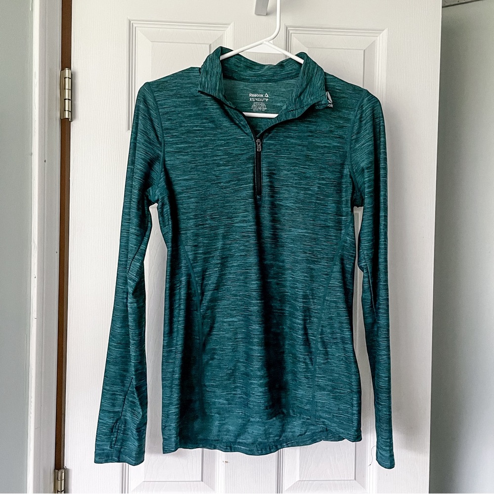 Reebok marled quarter zip